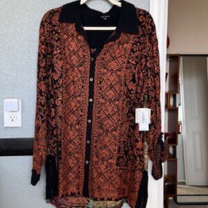 John Mark Embroidered Shirt 1X (fits like 2X)